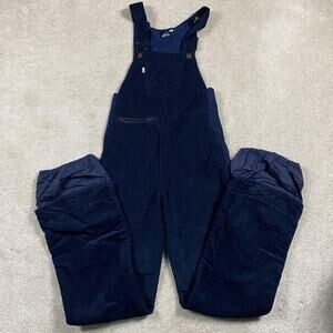 Vintage Levi's Ski Overalls Womens 10 Blue Corduroy Insulated Snow Bib Pants 70s